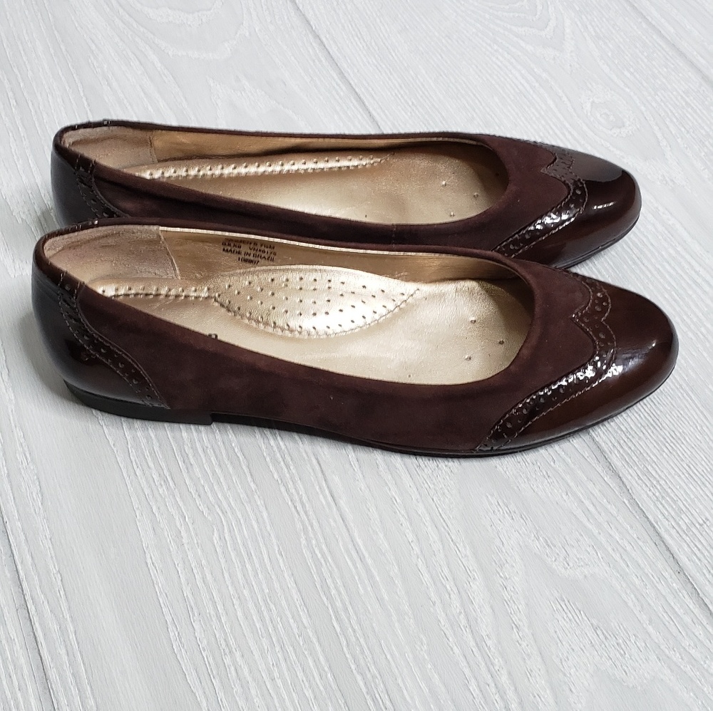 L.L. Bean Womens Brown Suede Flats Size 7.5